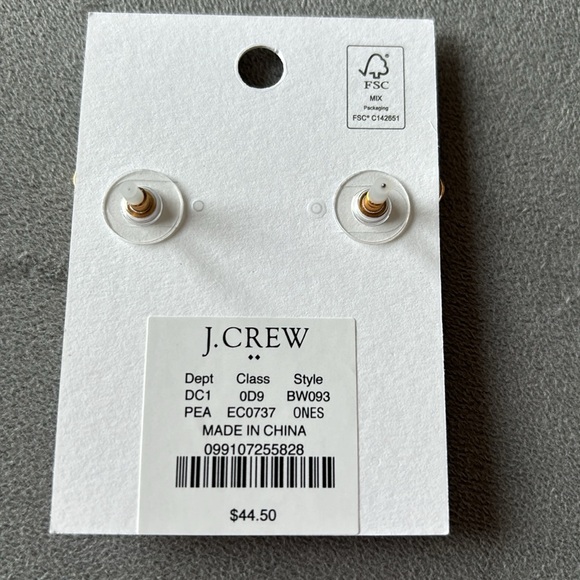 J.CREW Pearl Bow Dangly Earrings NWT - Picture 3 of 3
